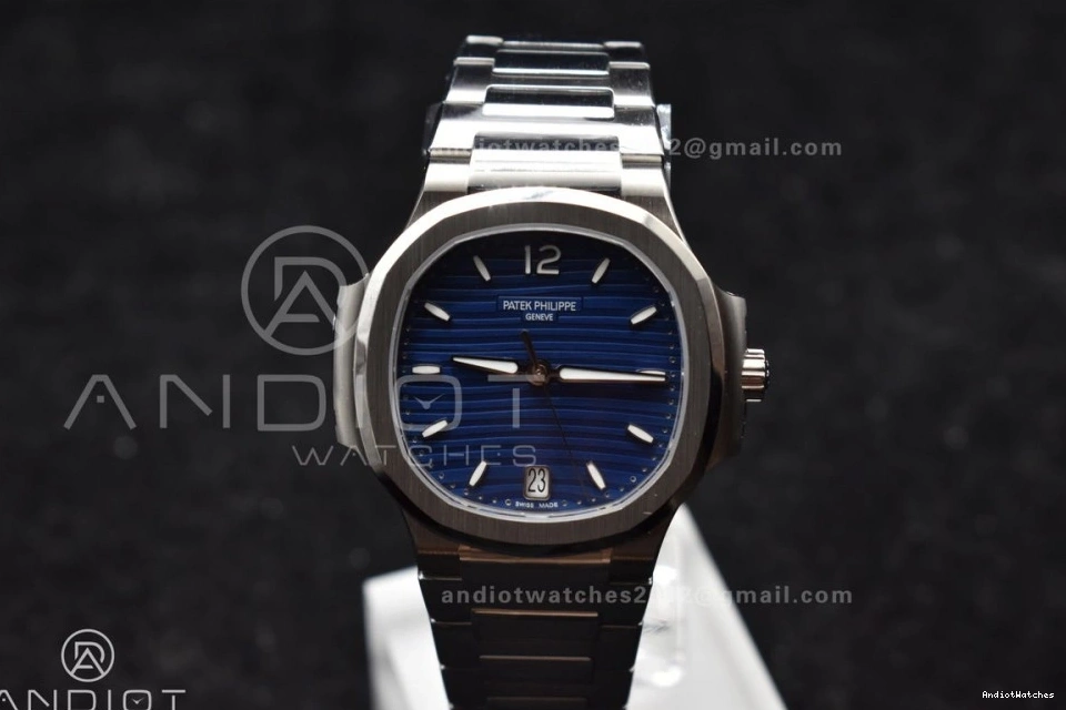 Best Blue Clone 7118 3KF Bracelet 915 V Edition on SS Dial 1:1 Flexible Super Textured Nautilus A324 0817